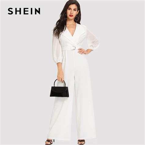 shein white jumpsuit|shein jumpsuit long sleeve.